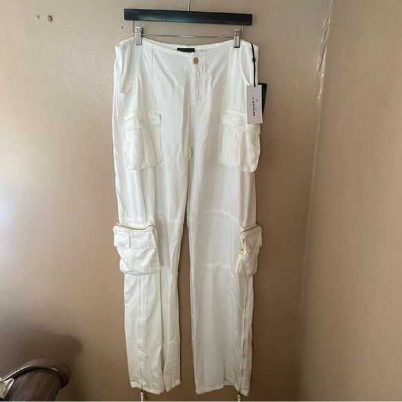 NWT Retrofete Kelani Jeans pants white cargos loose fit low rise SER.O.YA Sz 30 - Picture 16 of 16